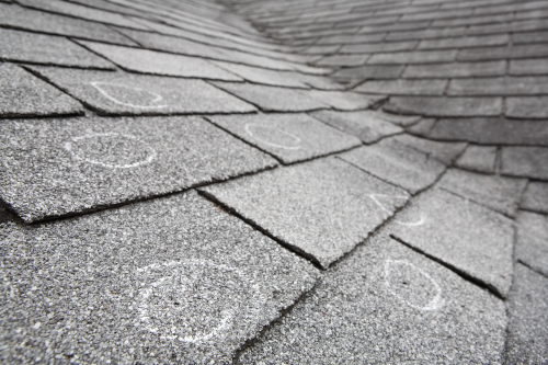 Roof hail damage in Topeka